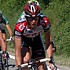 Frank Schleck dans un groupe d'chaps lors de la 16me tape du Giro d'Italia 2005